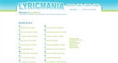 Desktop Screenshot of lyricmania.com