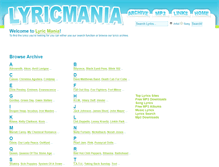 Tablet Screenshot of lyricmania.com